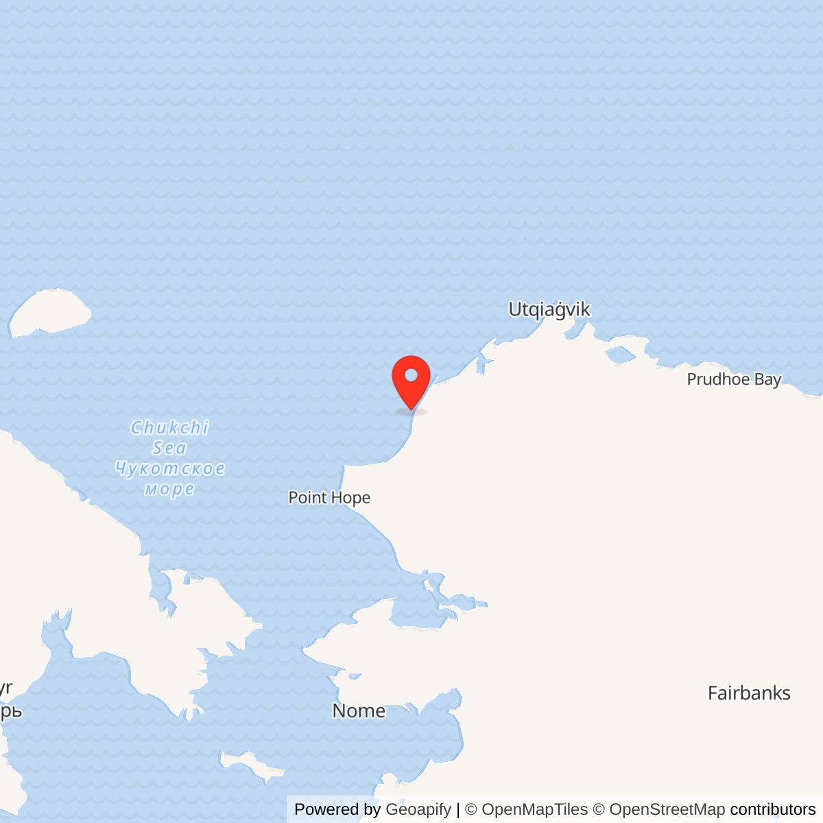 Map showing location of Point Lay DEW Line Station / Point Lay Long Range Radar Site, Alaska