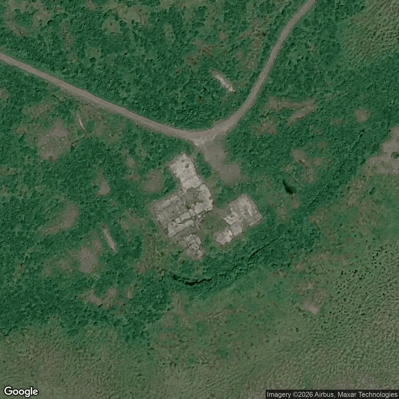 Current Google Satellite Image of Port Moller Air Force Station Radar and White Alice Station, Alaska
