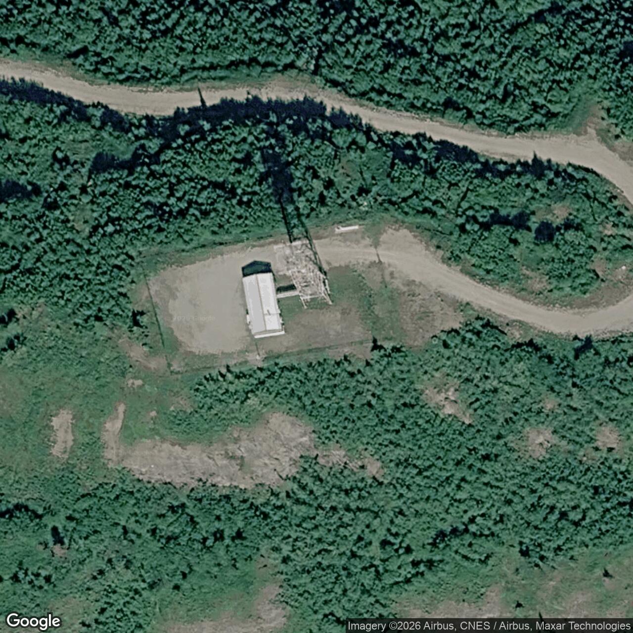 Current Google Satellite Image of Sawmill Radio Relay Station, Alaska