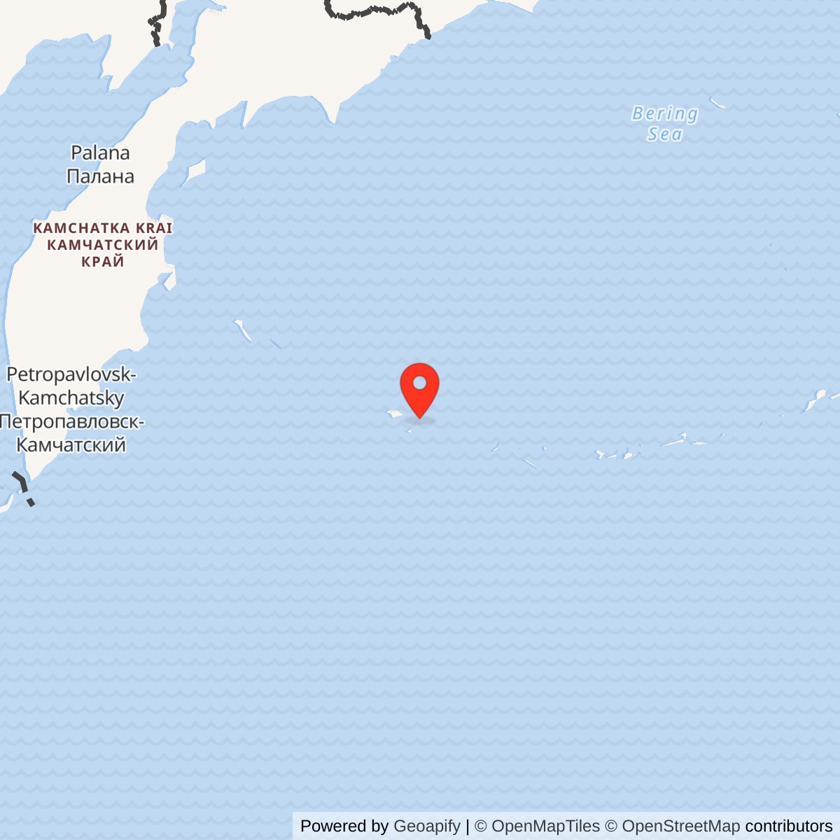 Map showing location of Shemya White Alice Communications Site, Alaska