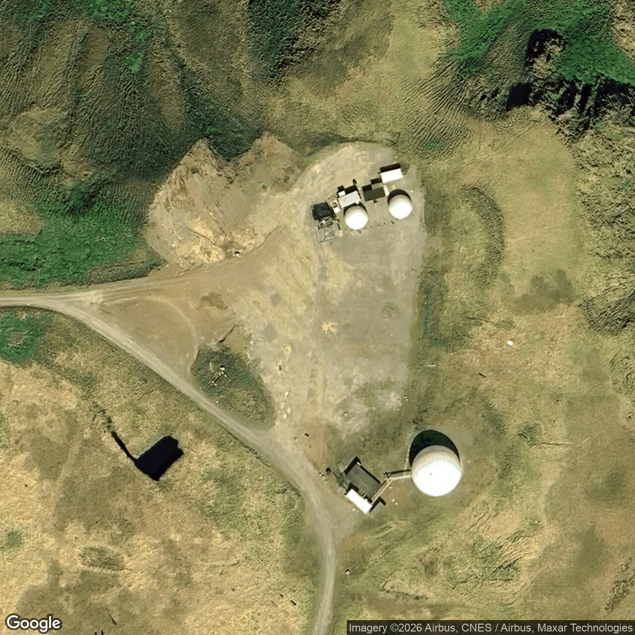 Current Google Satellite Image of Shemya White Alice Communications Site, Alaska