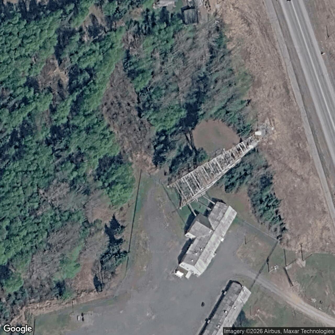 Current Google Satellite Image of Soldotna Radio Relay Station, Alaska
