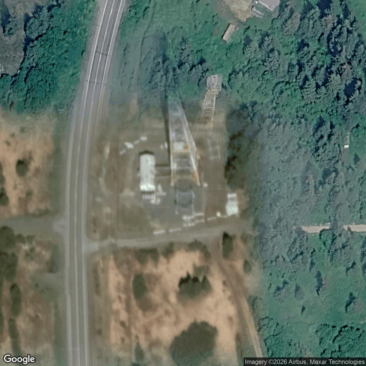 Current Google Satellite Image of Starisky Creek Radio Relay Station, Alaska