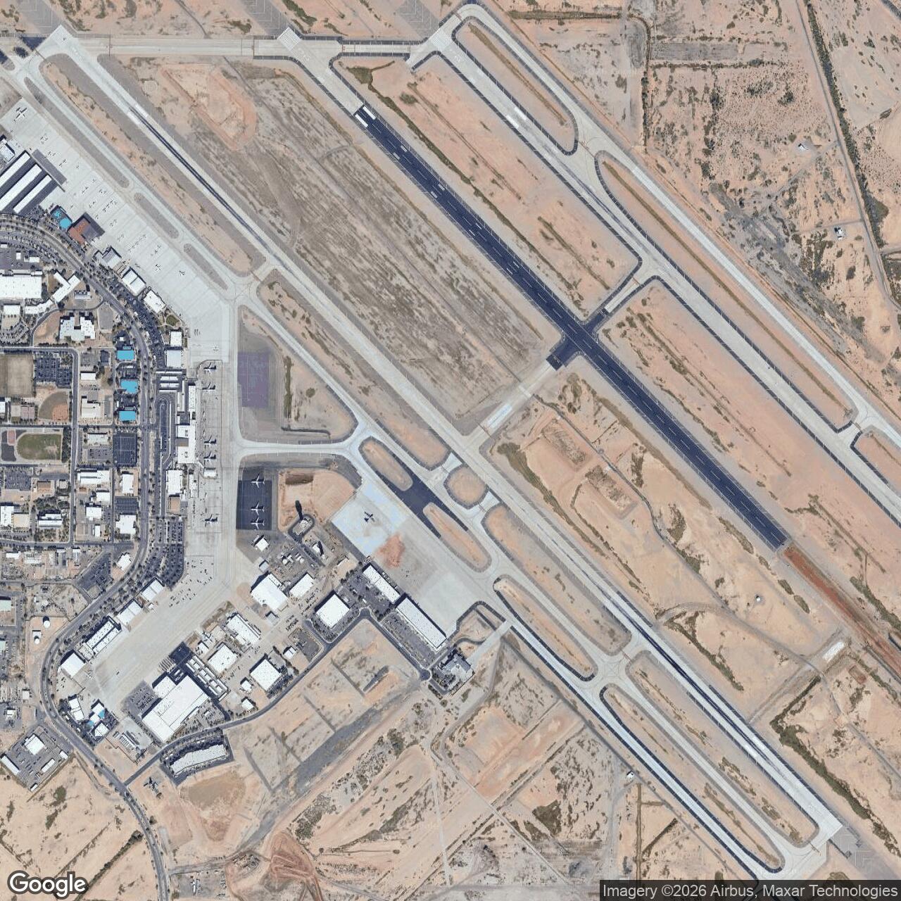 Current Google Satellite Image of Williams Air Force Base (AFB), Arizona