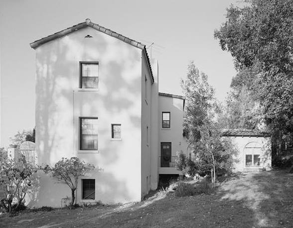 SOUTHWEST (REAR) ELEVATION; PORCH AT RIGHT
