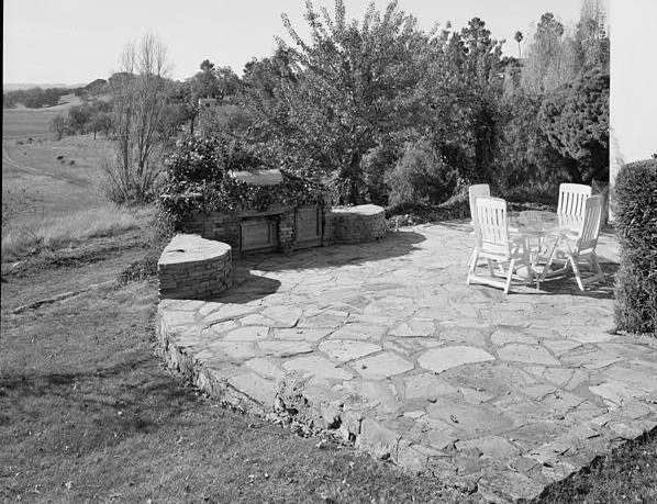 BARBEQUE ON PATIO. VIEW TO WEST