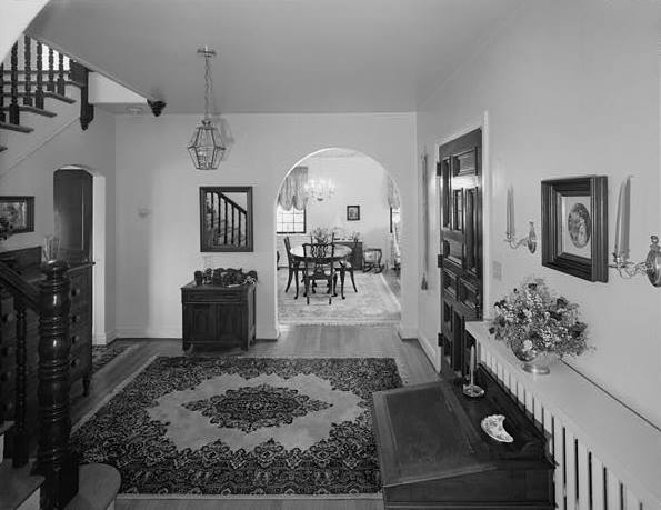 FOYER AND DINING ROOM, LOOKING NORTHWEST FROM LIVING ROOM