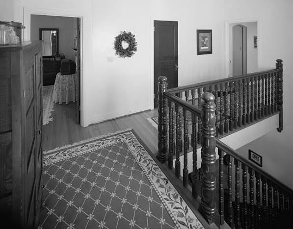  SECOND FLOOR LANDING AND BEDROOM DOORS, LOOKING NORTHEAST