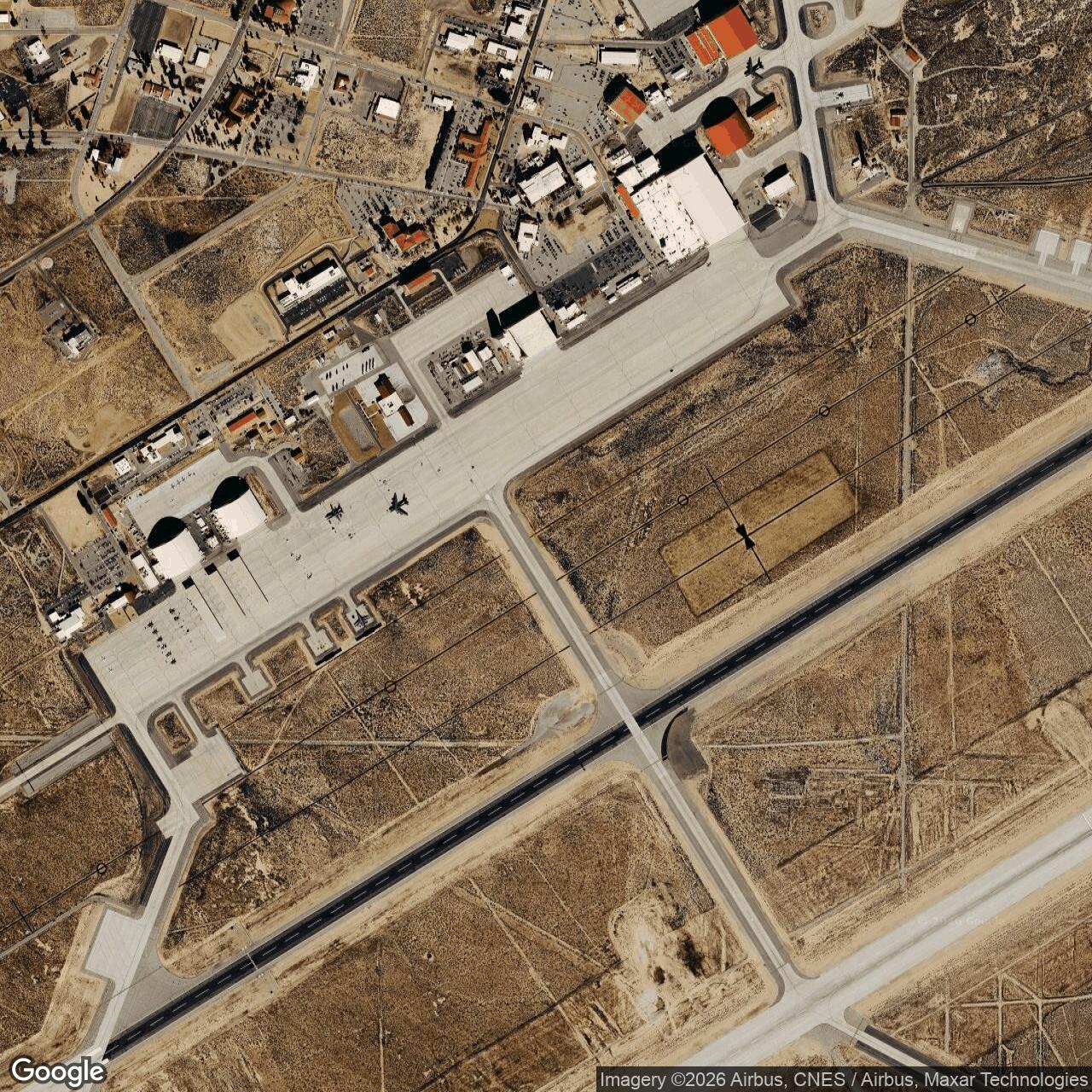Current Google Satellite Image of Edwards Air Force Base, California