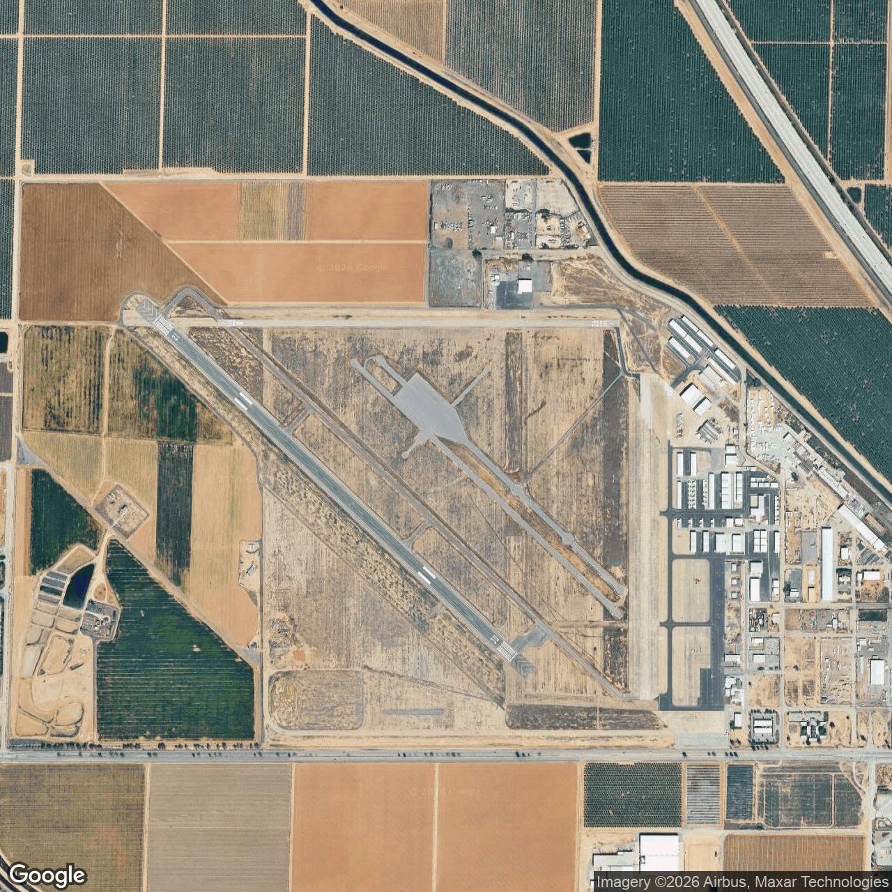 Current Google Satellite Image of Shafter Lashup Radar Site / Minter Field Radar Site, California
