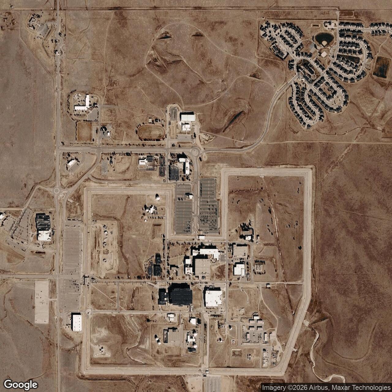 Current Google Satellite Image of Schriever Air Force Base, Colorado