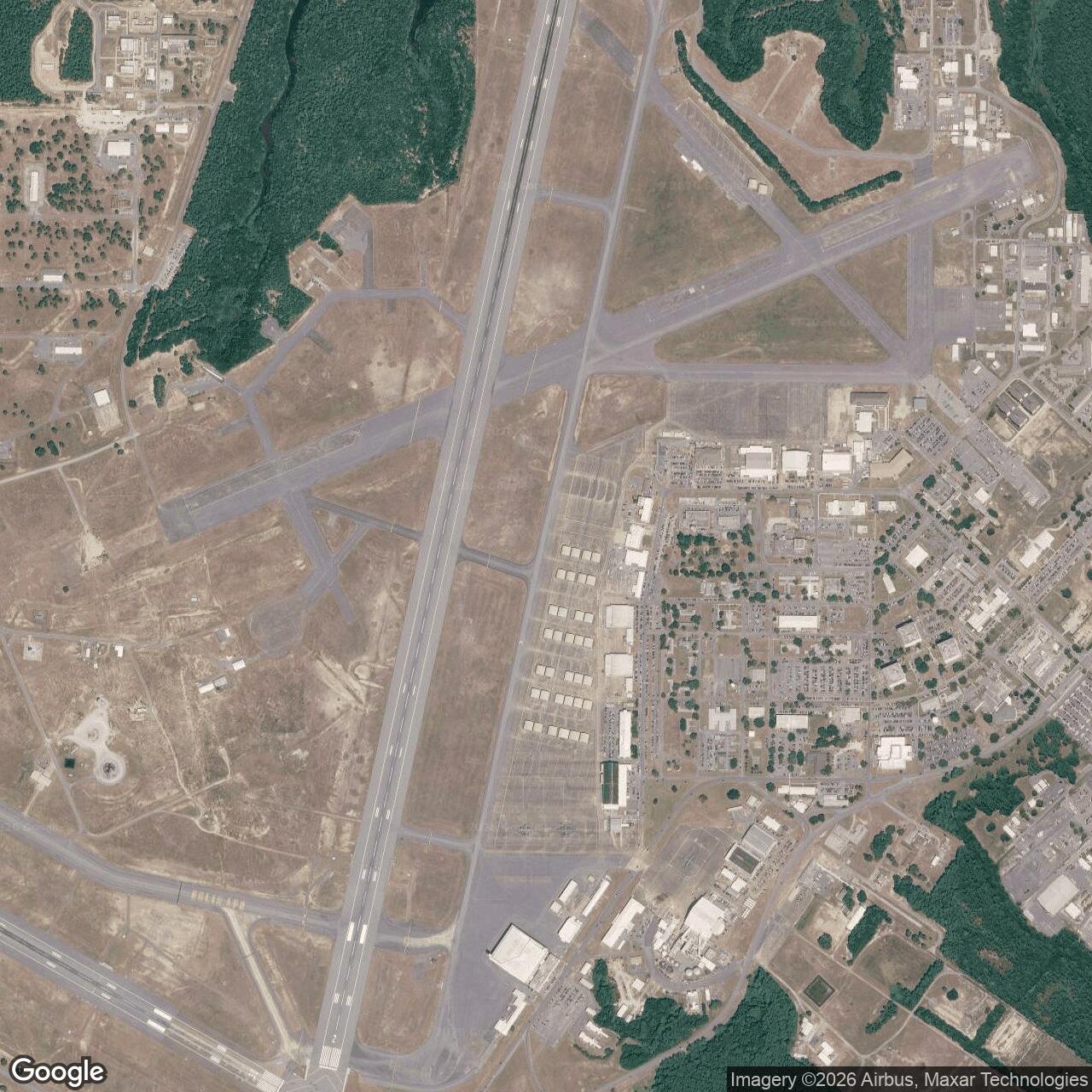 Current Google Satellite Image of Eglin Air Force Base, Florida