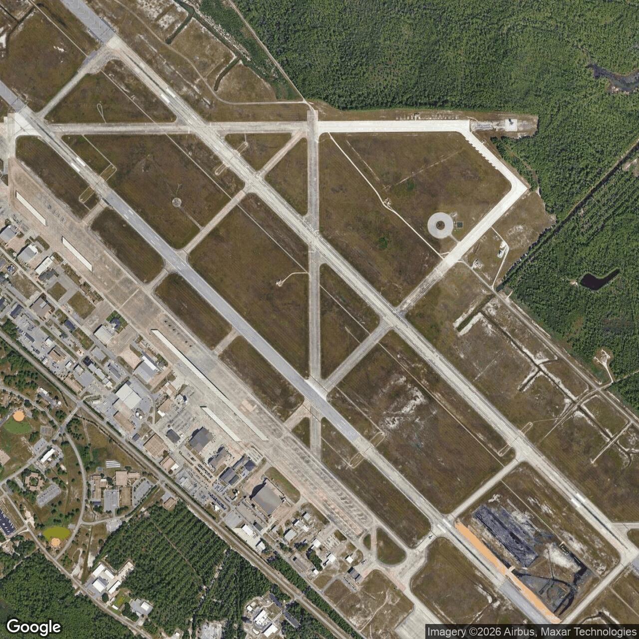 Current Google Satellite Image of Tyndall Air Force Base, Florida