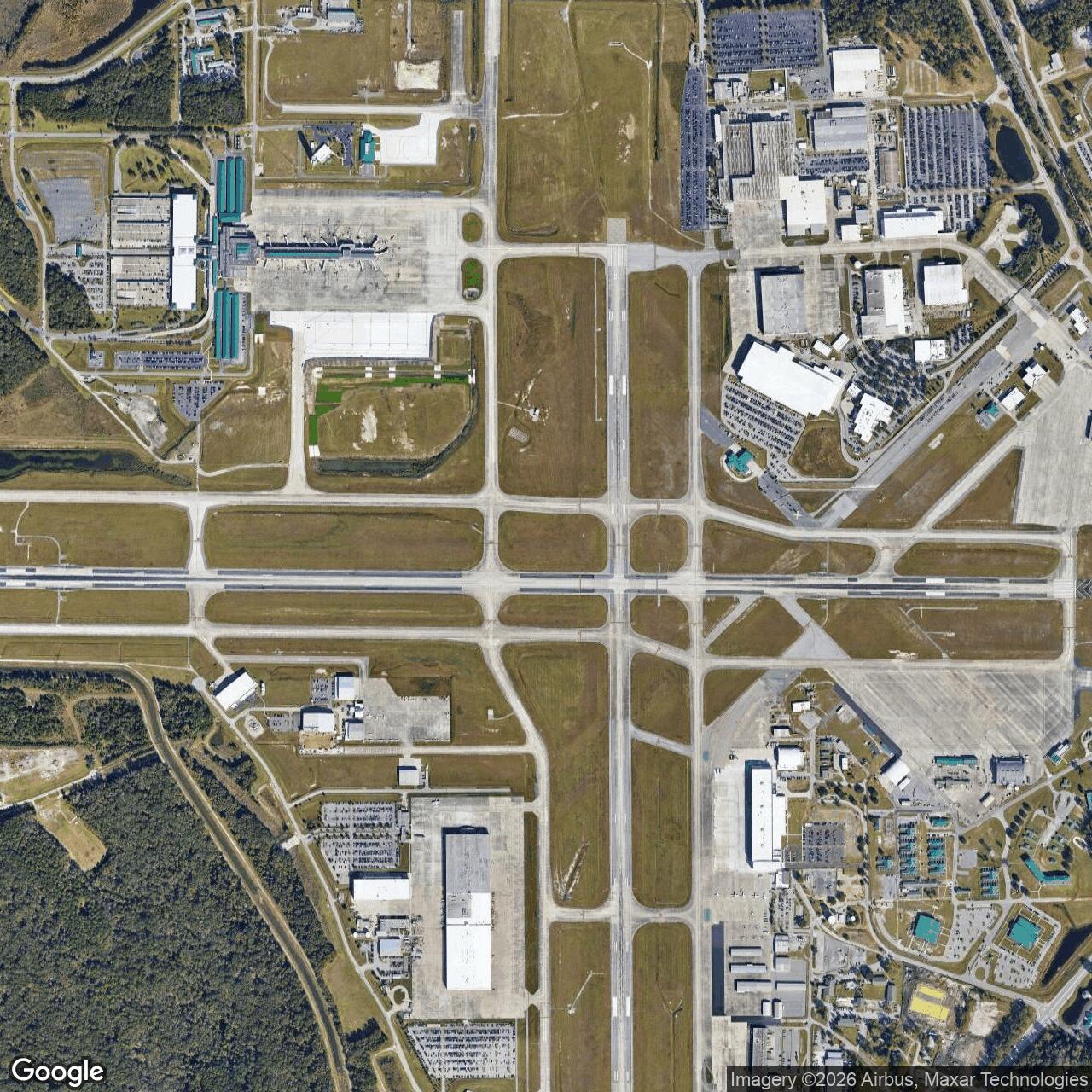 Current Google Satellite Image of Chatham Air Force Base, Georgia