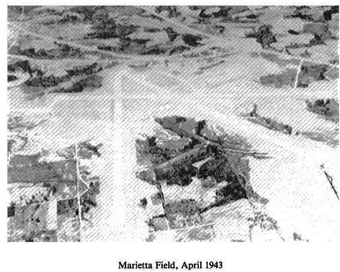 Historic Aerial Photo of Marietta Field Georgia 1943