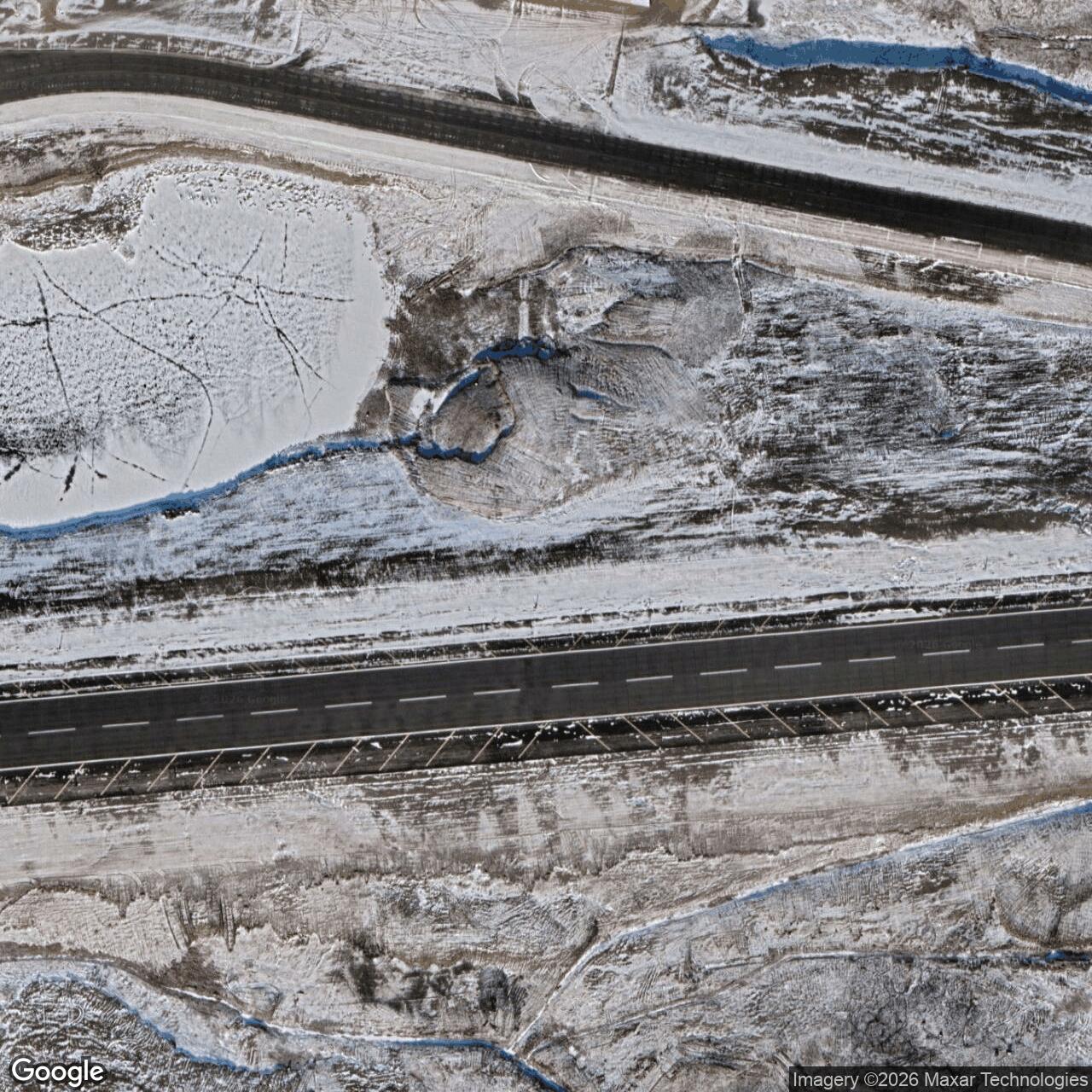 Current Google Satellite Image of Thule Air Base (renamed Pituffik Space Base in 2023), Greenland