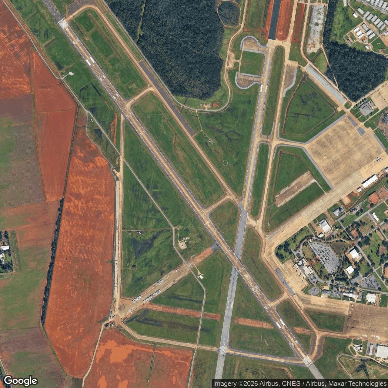 Current Google Satellite Image of England Air Force Base, Louisiana