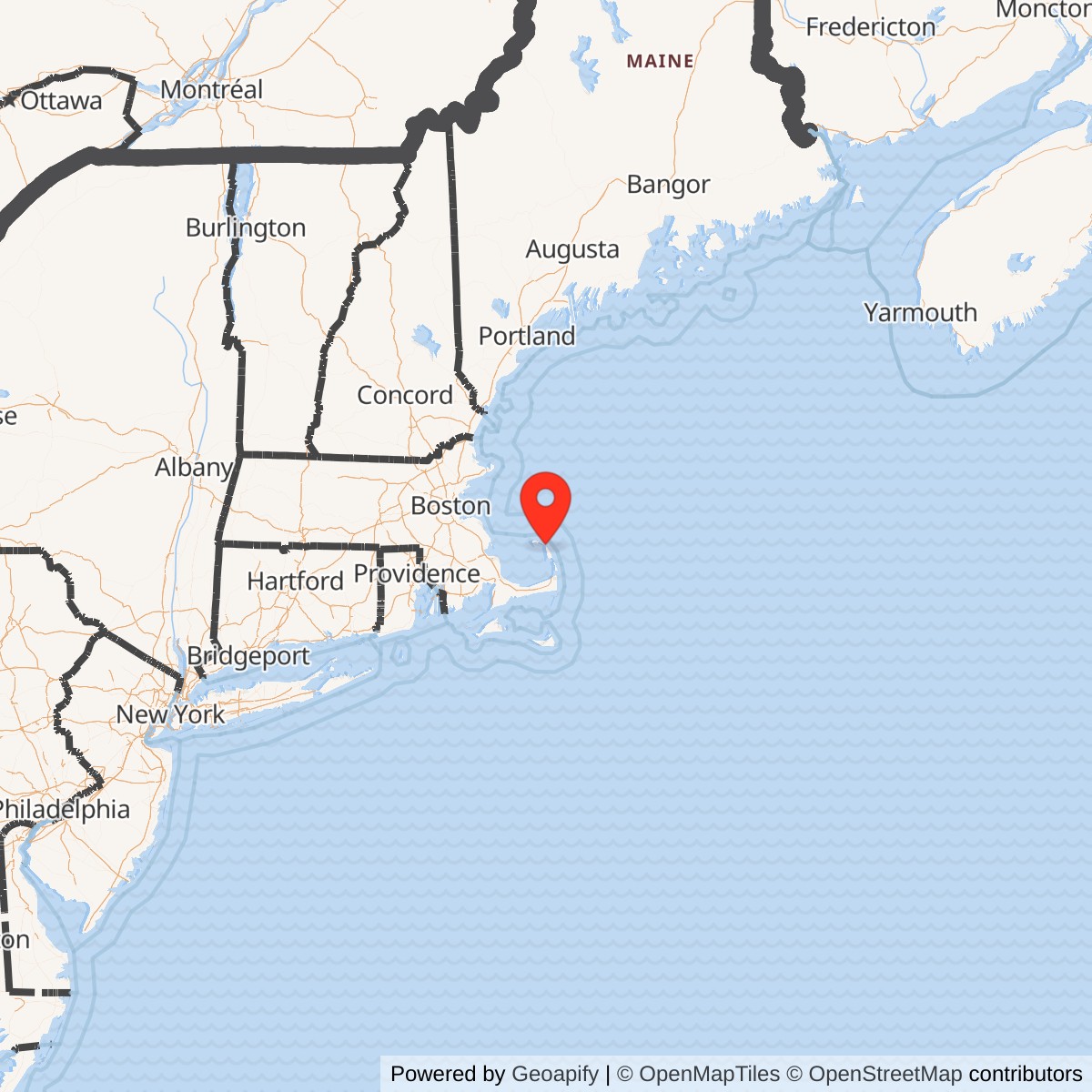 Map showing location of North Truro Air Force Station, Massachusetts
