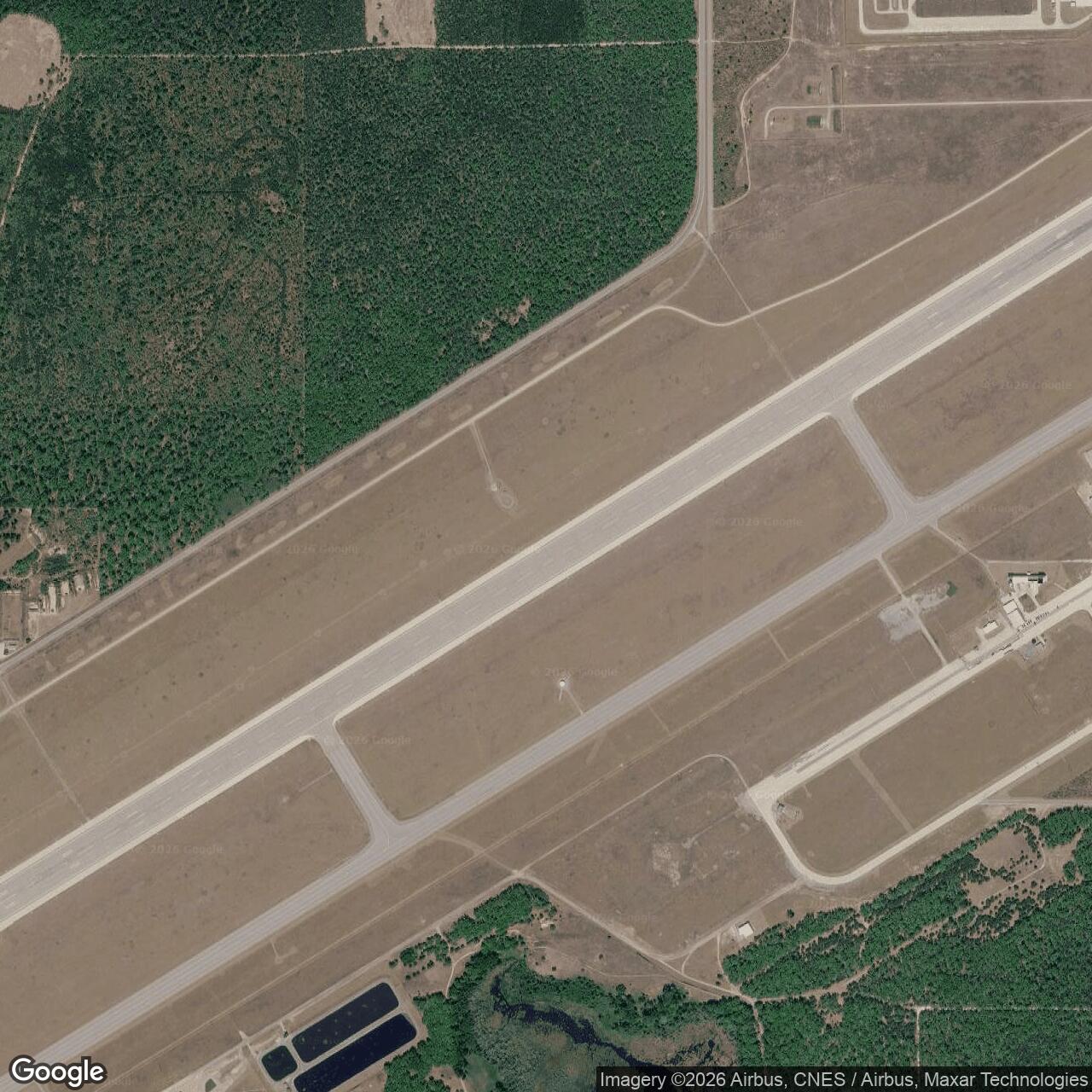 Current Google Satellite Image of Wurtsmith Air Force Base, Michigan