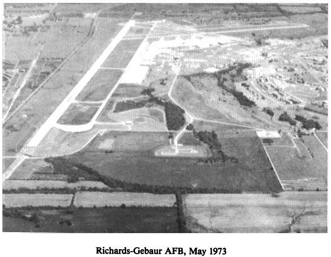Historic Aerial Photo of Richards-Gebaur Air Force Base 1973