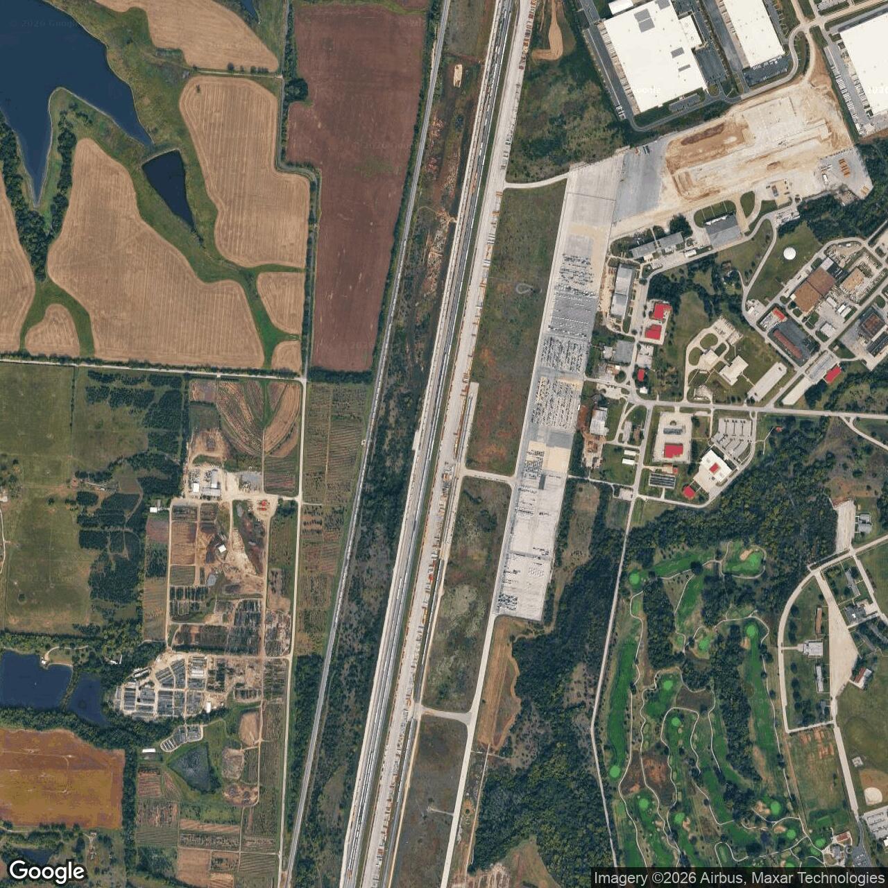 Current Google Satellite Image of Richards-Gebaur Air Force Base, Missouri