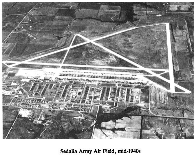 Historic Aerial Photo of Sedalia Army Air Field mid-1940s