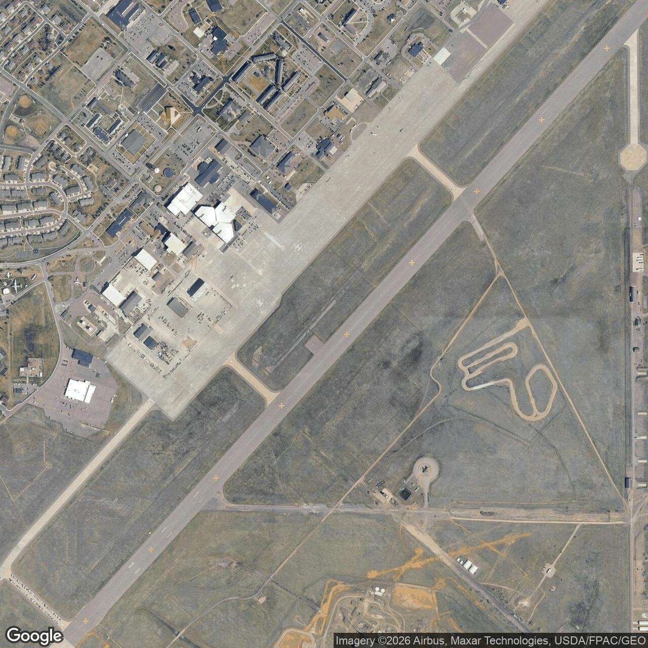 Current Google Satellite Image of Malmstrom Air Force Base