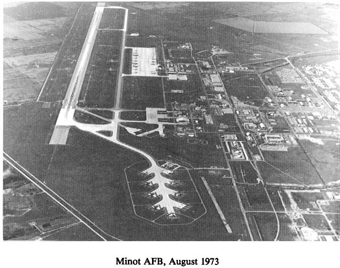 Historic Aerial Photo of Minot Air Force Base 1973