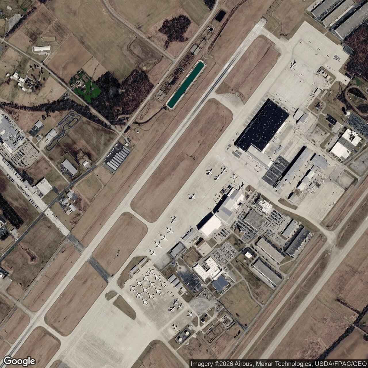 Current Google Satellite Image of Clinton County Air Force Base, Ohio