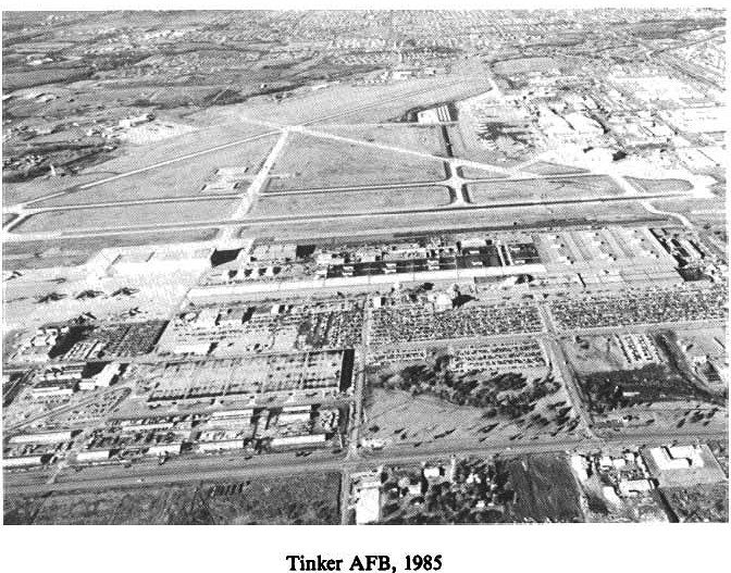 Historic Aerial Photo of Tinker Air Force Base 1985