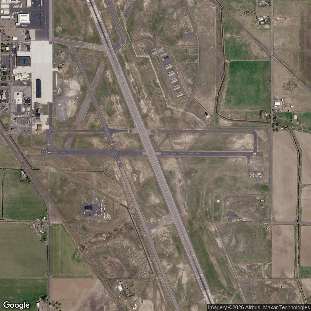 Current Google Satellite Image of Kingsley Field Air National Guard Base, Oregon