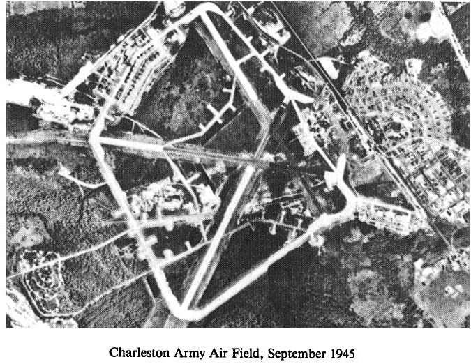 Historic Aerial Photo of Charleston Army Air Field 1945
