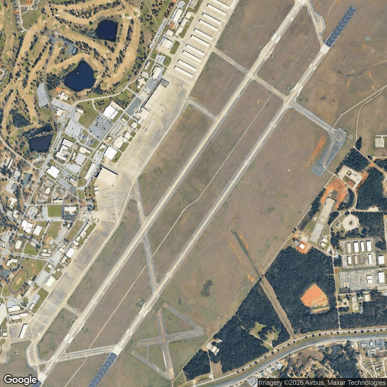 Current Google Satellite Image of Shaw Air Force Base, South Carolina