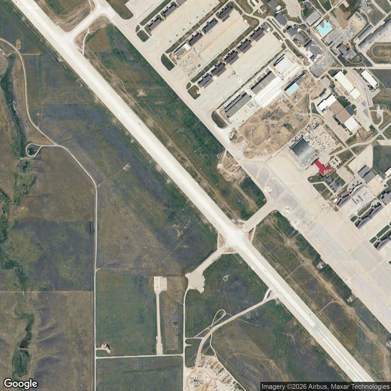 Current Google Satellite Image of Ellsworth Air Force Base, South Dakota