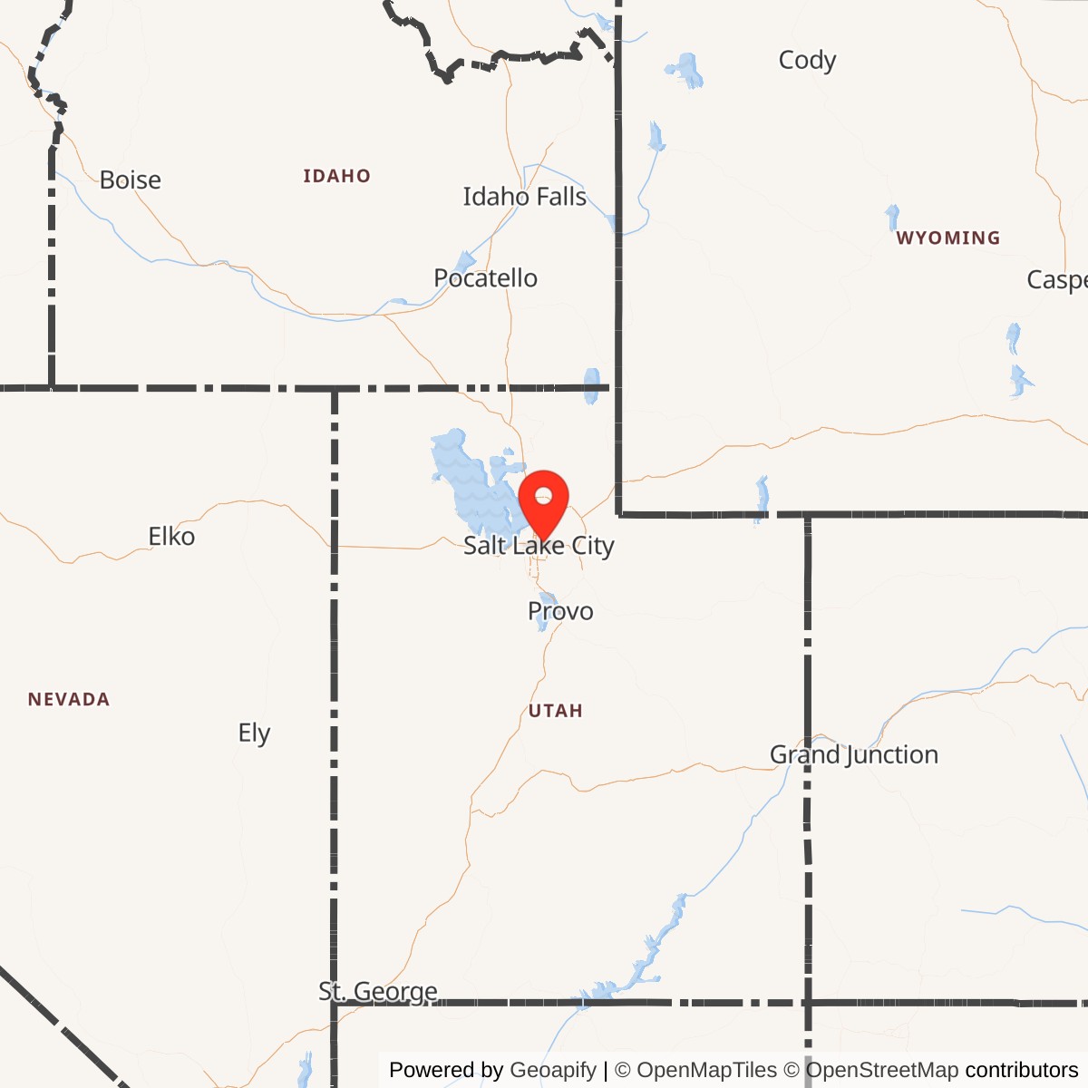 Map showing location of Fort Douglas Army Air Field, Utah