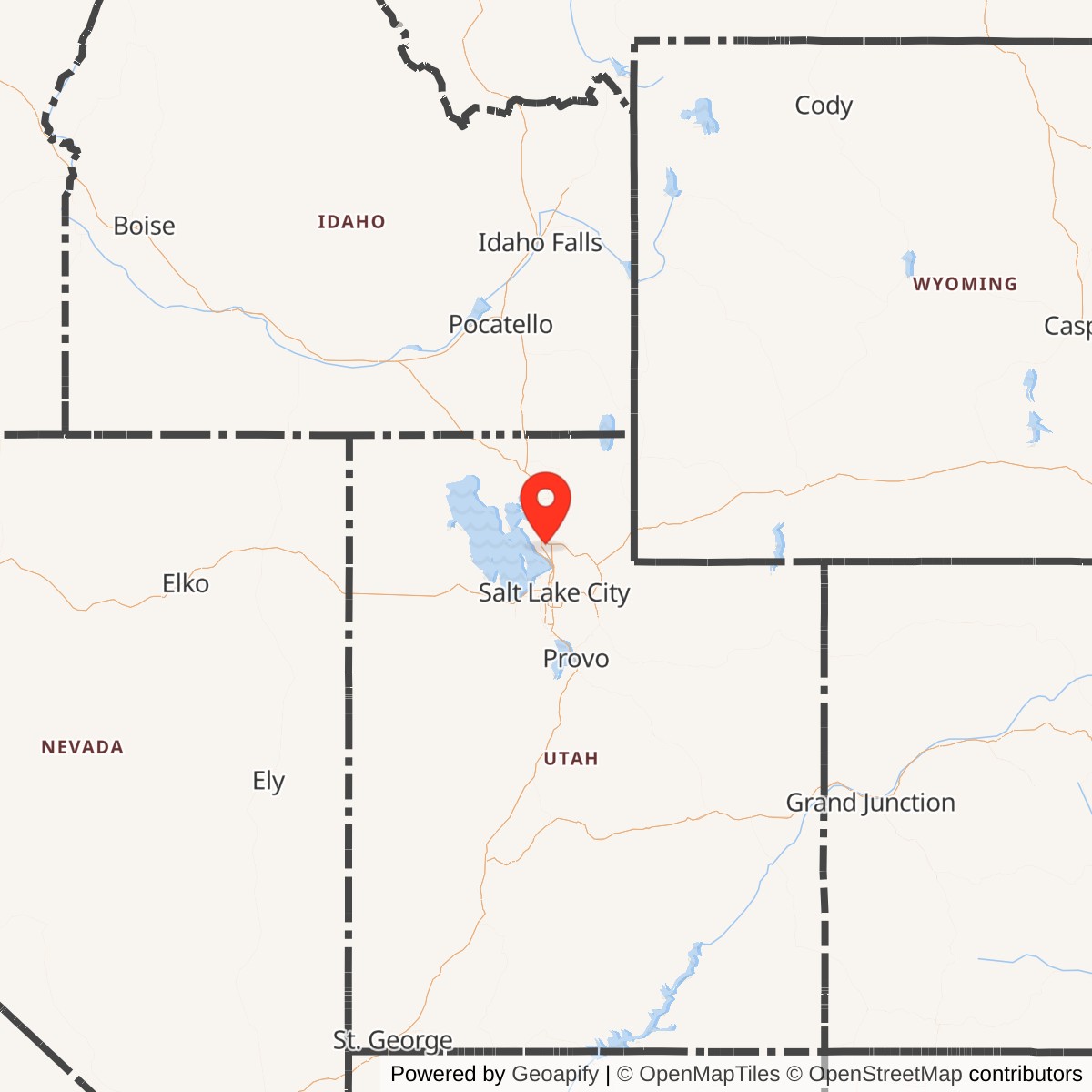 Map showing location of Hill Air Force Base, Utah