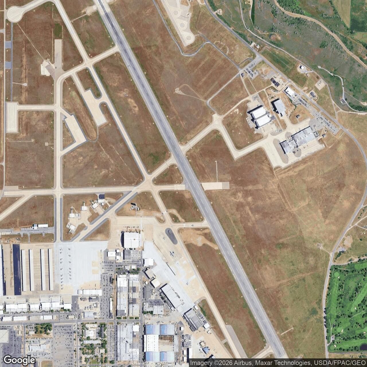 Current Google Satellite Image of Hill Air Force Base, Ogden Utah
