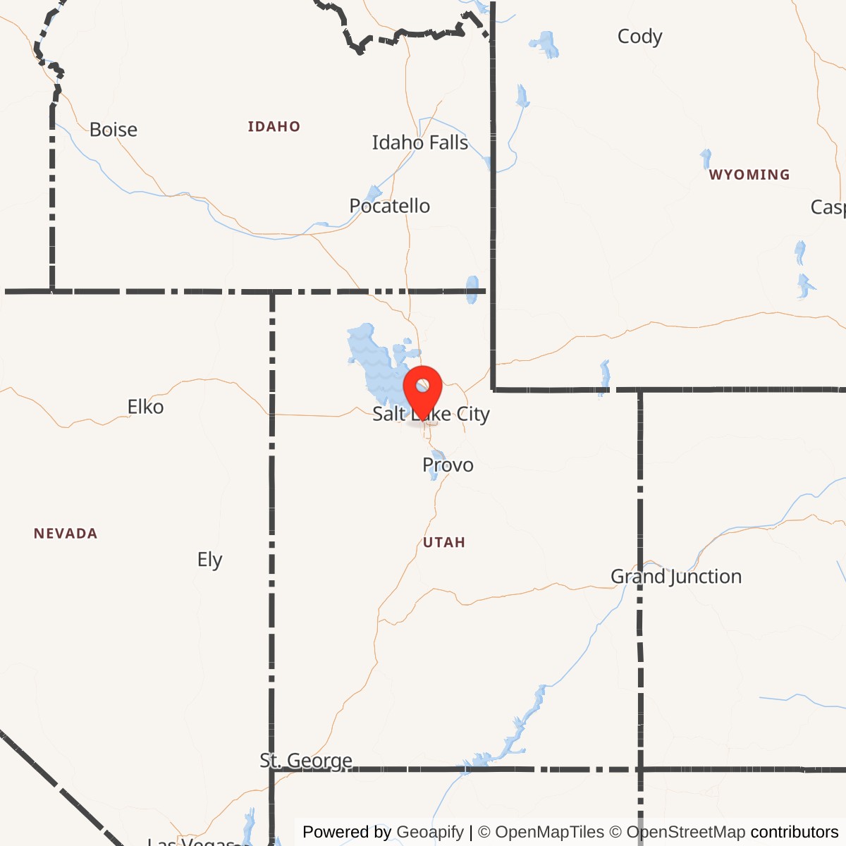 Map showing location of Kearns Army Air Base, Utah