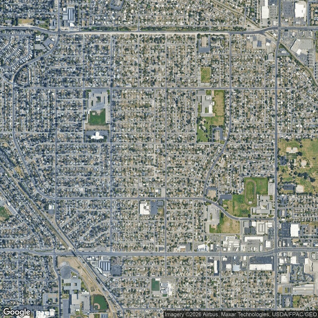 Current Google Satellite Image of Kearns Army Air Base, Utah