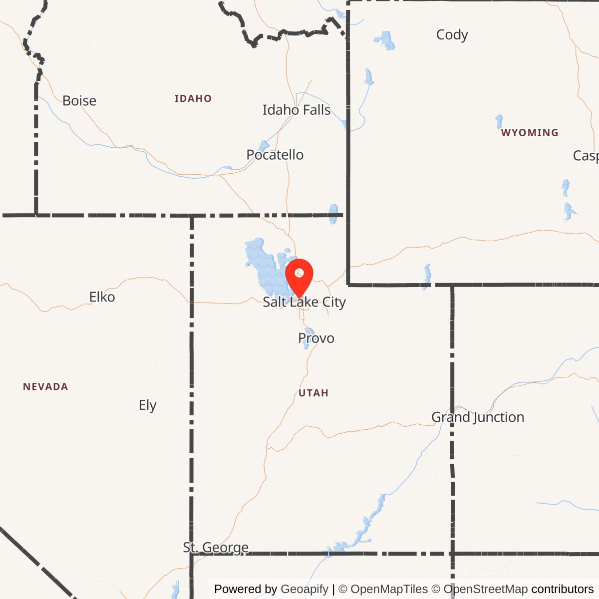 Map showing location of Salt Lake City Army Air Base, Utah