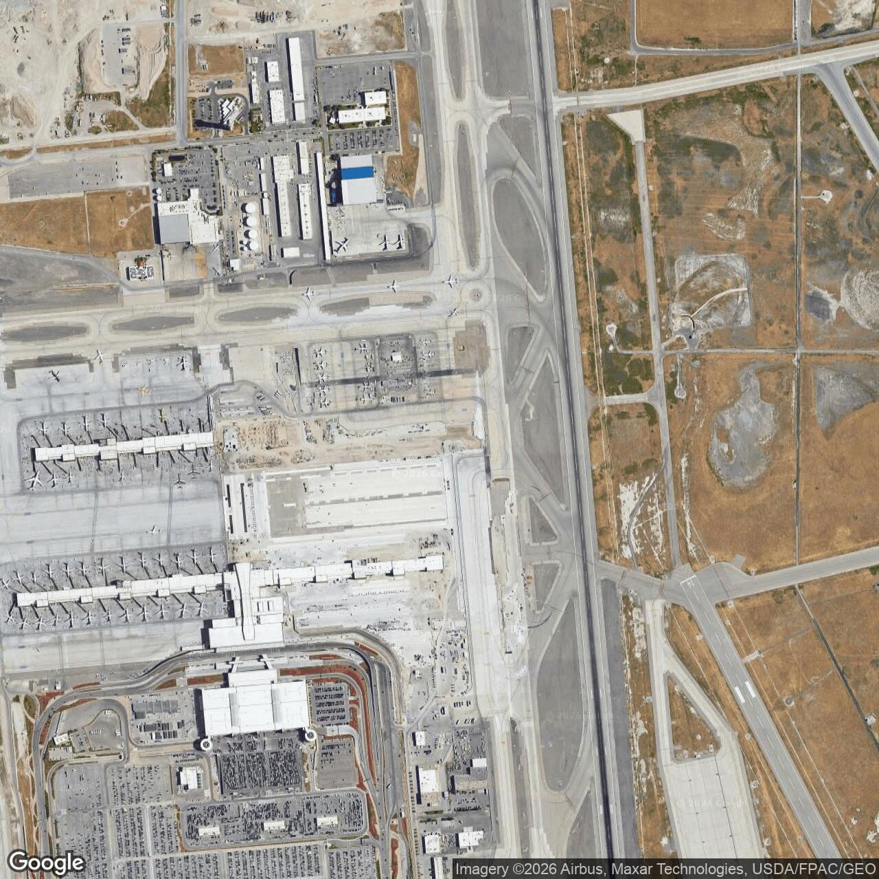 Current Google Satellite Image of Salt Lake City Army Air Base, Utah