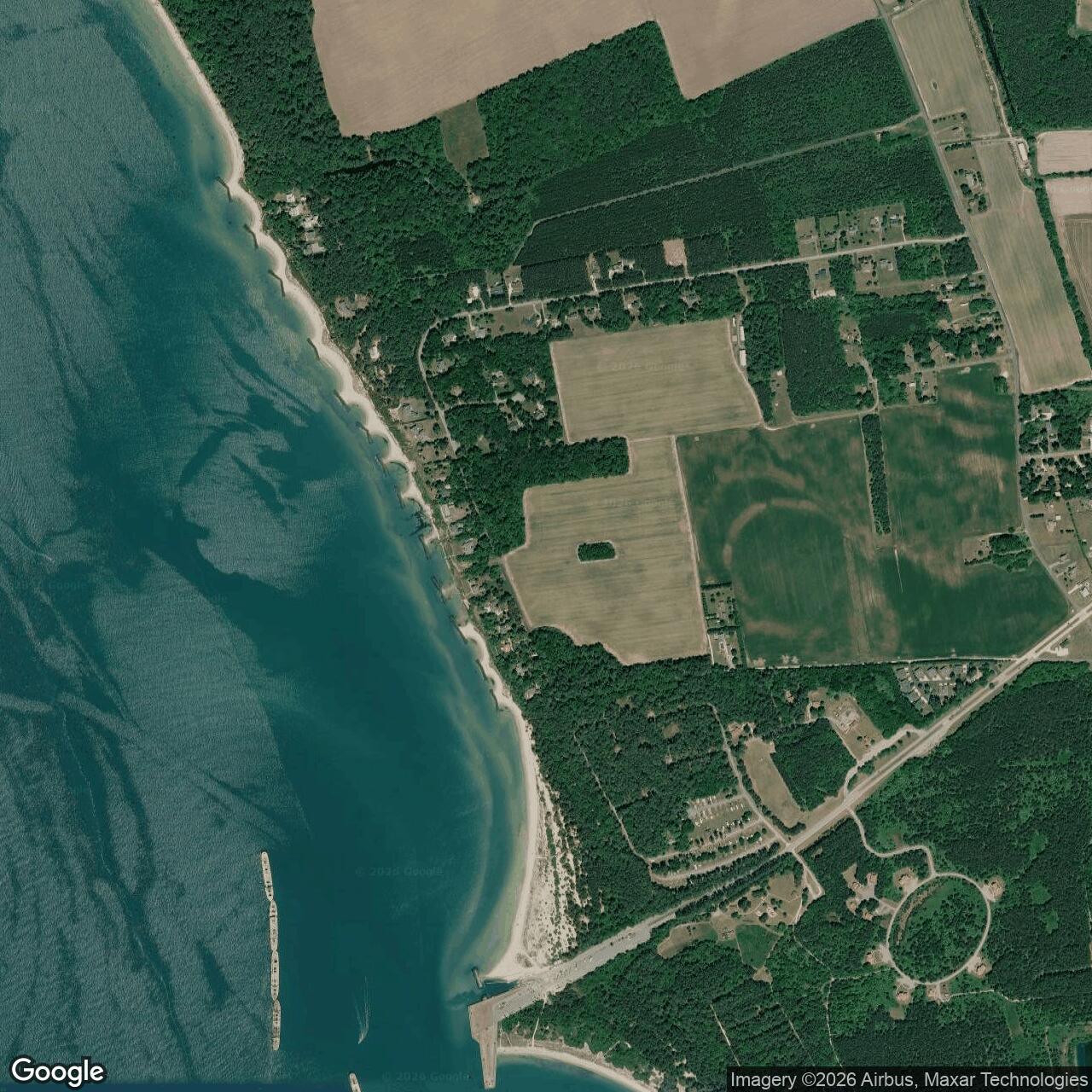 Current Google Satellite Image of Cape Charles Air Force Station, Virginia