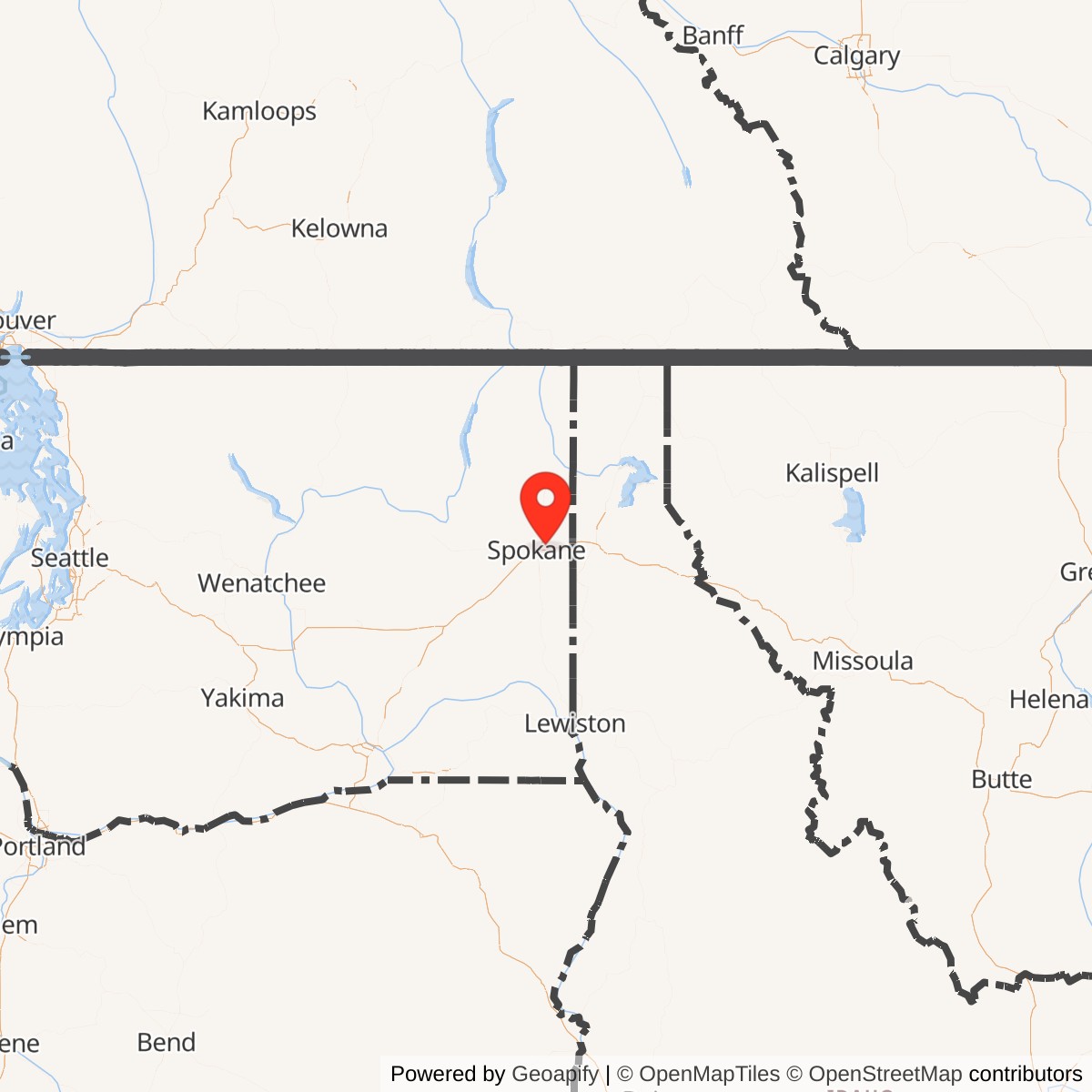 Map showing location of Felts Field, Washington