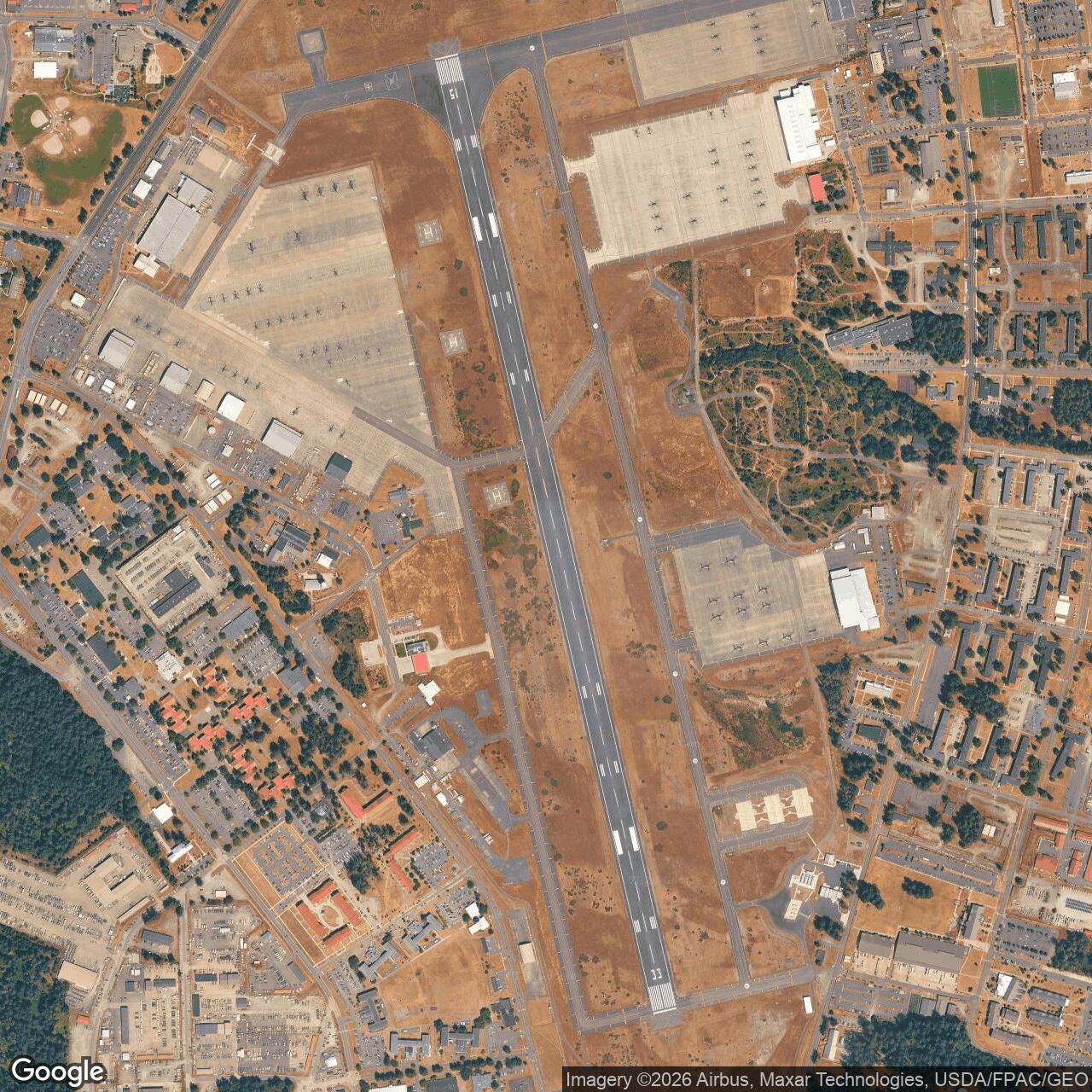 Current Google Satellite Image of Gray Army Airfield, Washington