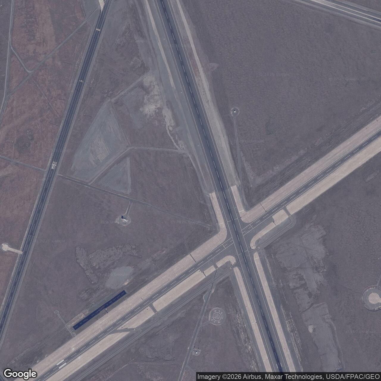 Current Google Satellite Image of Larson Air Force Base, Washington