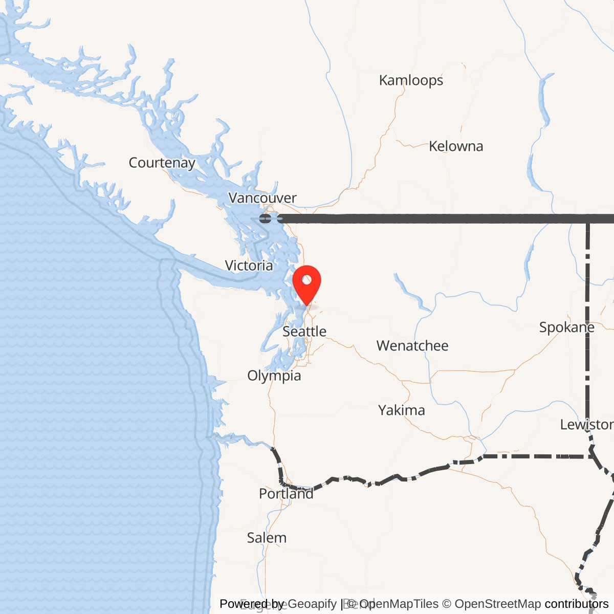 Map showing location of Paine Air Force Base, Washington