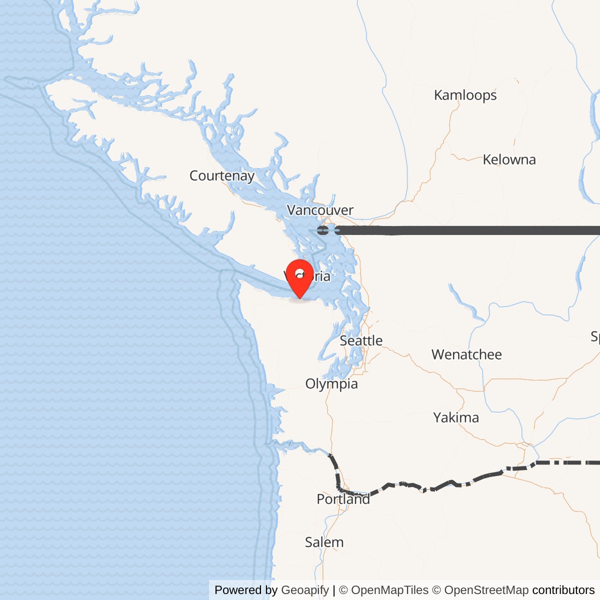 Map showing location of Port Angeles Army Air Field, Washington