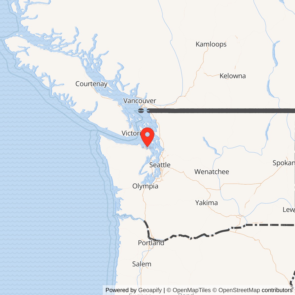 Map showing location of Port Townsend Army Air Field, Washington