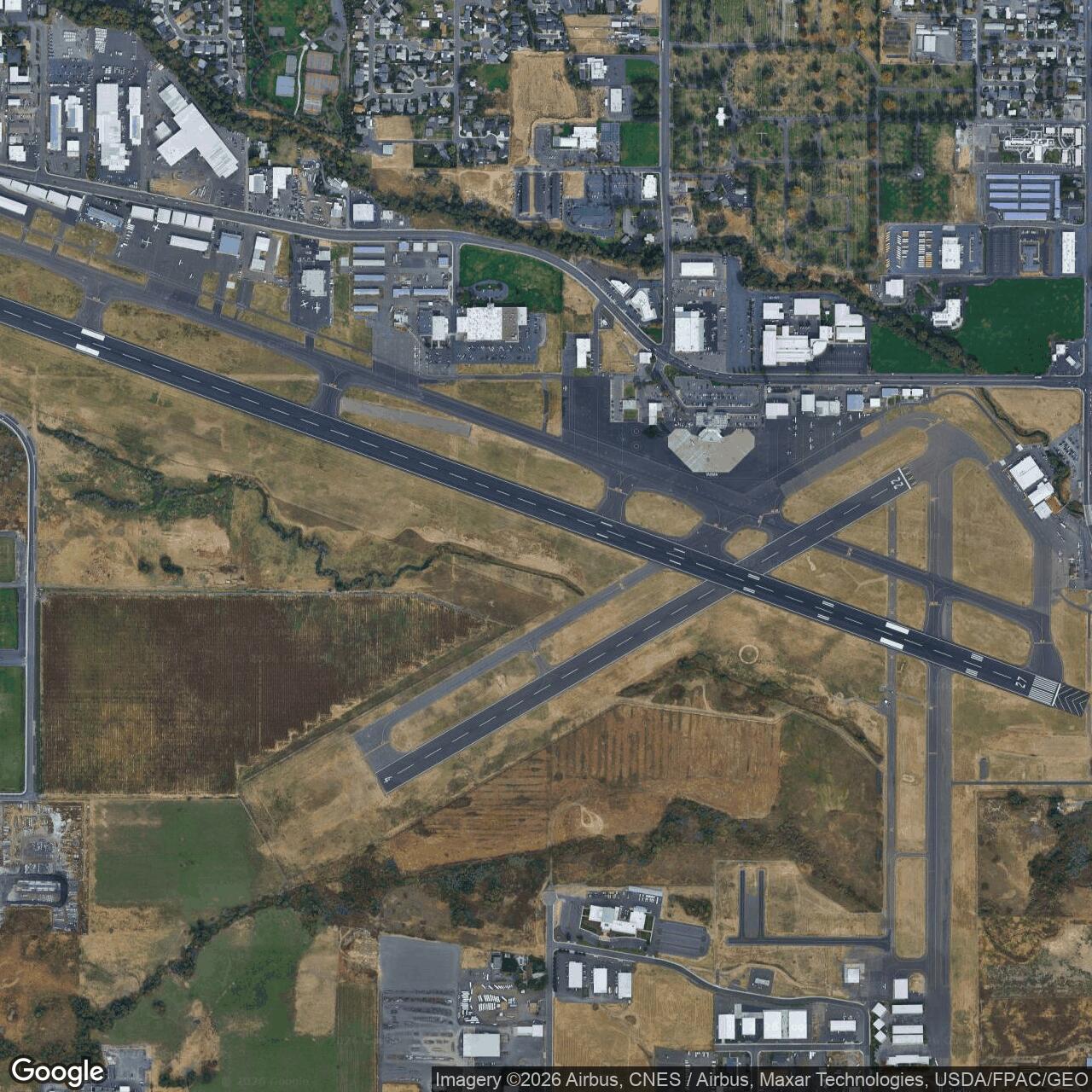 Current Google Satellite Image of Yakima Air Base, Washington