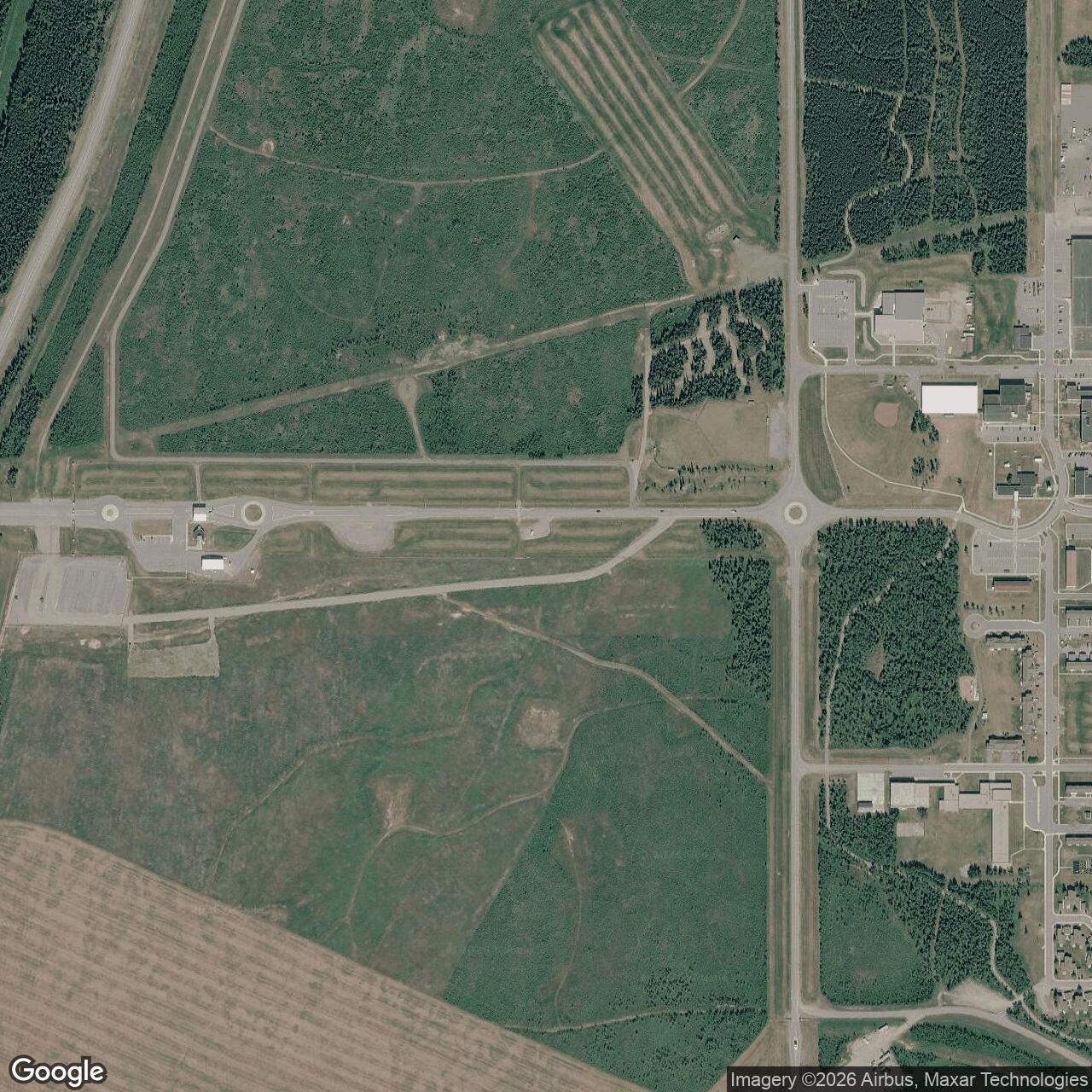 Current Google Satellite Image of Fort Greely Army Base, Alaska